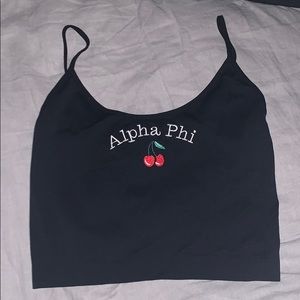 4/$25💕 Alpha Phi Cherry Spandex Tank